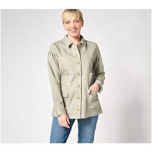 AnyBody Stretch Twill Utility Jacket with Pockets (2X)